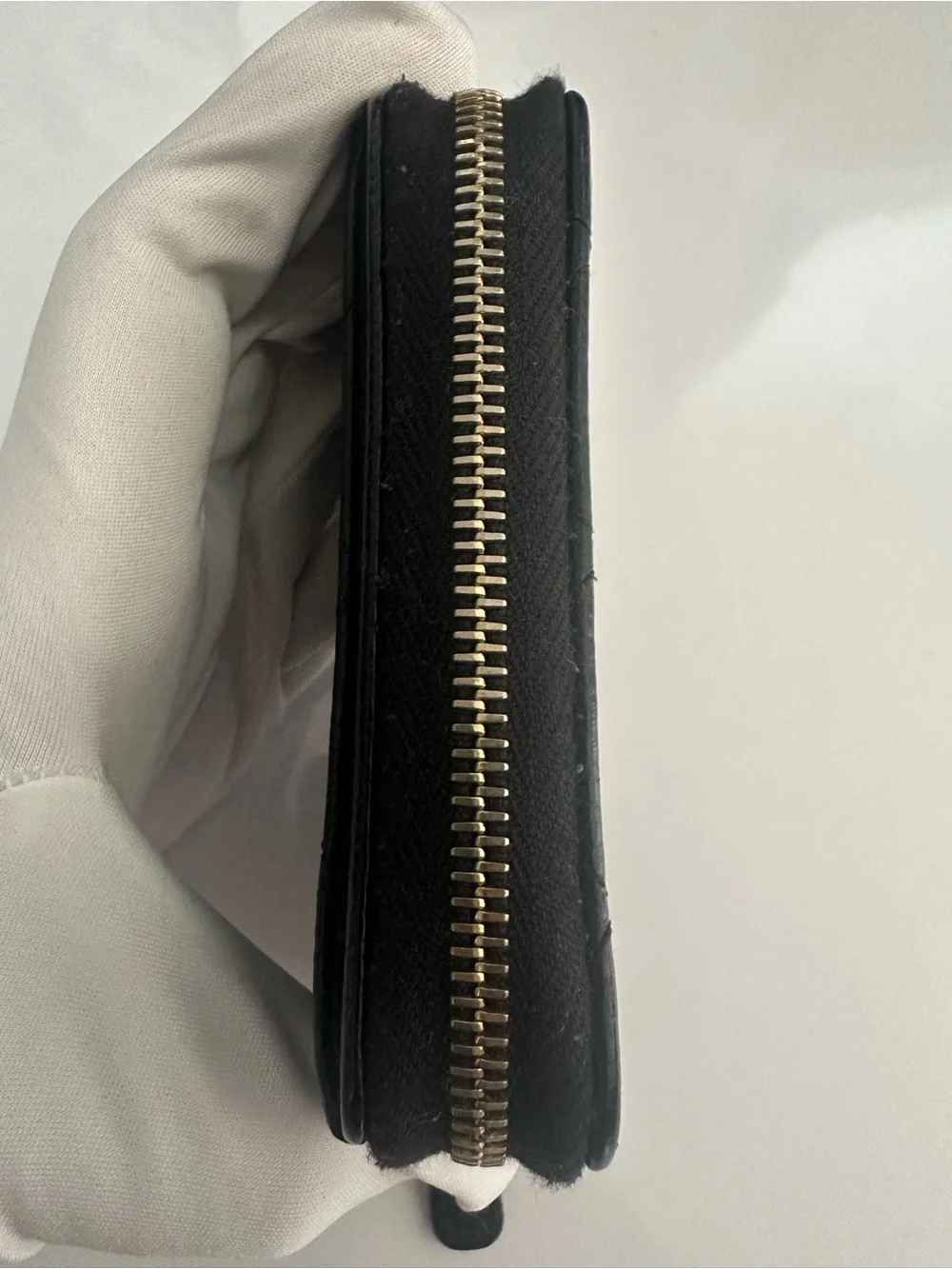 CHANEL 31-Series Black Caviar Quilted Zip Coin Purse Card Holder GHW